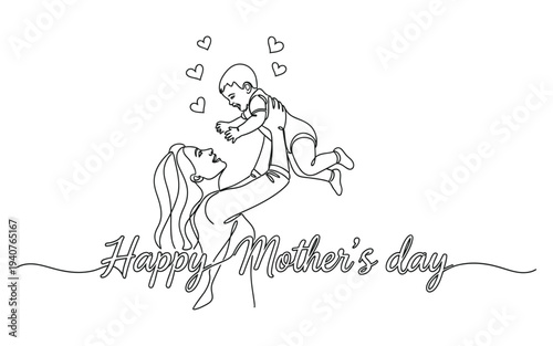 Happy mothers day mom a cartoon tribute to all loving mothers on their special day