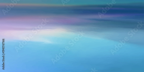 Abstract blue water surface reflecting the summer sun and clouds on a beautiful ocean horizon under a bright sky