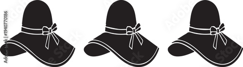 Womens Wide Brim Straw Sun Hat Silhouettes