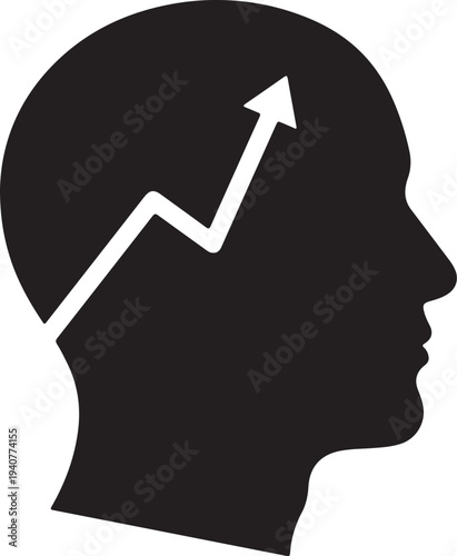 Head with Upward Arrow Vector Icon