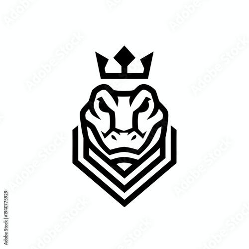 Black Lion Head Logo Design Crown 1.