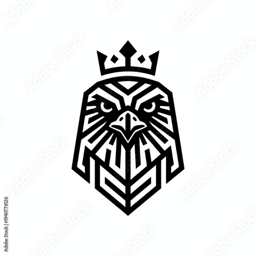 Geometric Lion Head with Crown Logo.