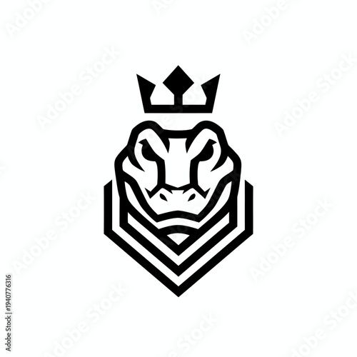 Black Lion Head Logo Design Crown 1.