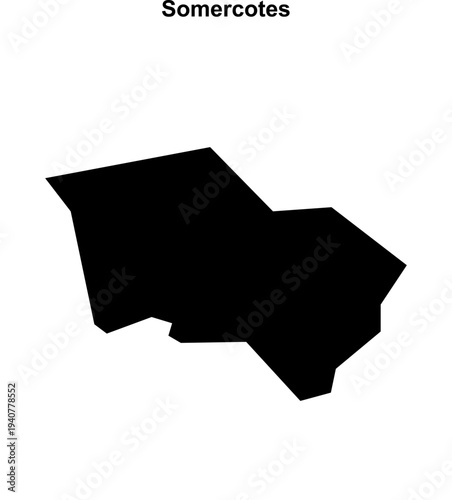 Somercotes (England) blank outline map