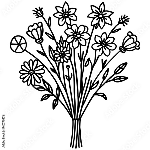 Beautiful spring nature illustration featuring a floral bouquet of snowdrops and a garden tree vector design with green leaves and summer blossoms