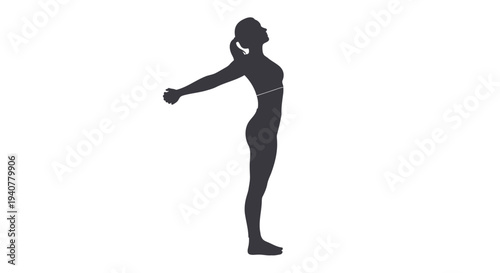 Black silhouette of a woman throwing a punch