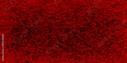 Rough Distressed Red and Black Grunge Surface with Intense Crimson Noise and Dark Splatter Abstract Dramatic Texture Background for Graphic Design Art.