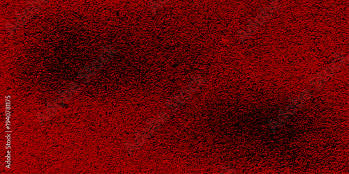 Abstract Dark Red and Black Grunge Texture Background with Rough Distressed Painted Surface and Intense Crimson Splatter Noise for Dramatic Graphic Design. 