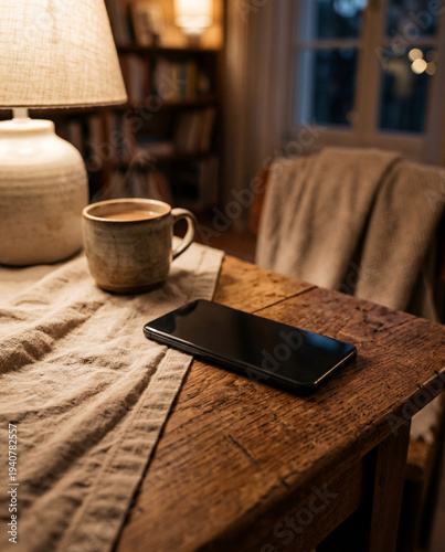 Smartphone Face Down During Quiet Moment
