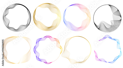 Wavy Line Circle Frame