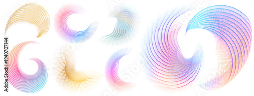 Spiral Gradient Abstract Lines Design Element