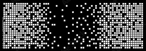 Pixel Grid Disintegrates Abstract