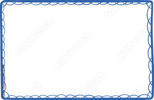 Border Frame With Loop Pattern Hand Drawn