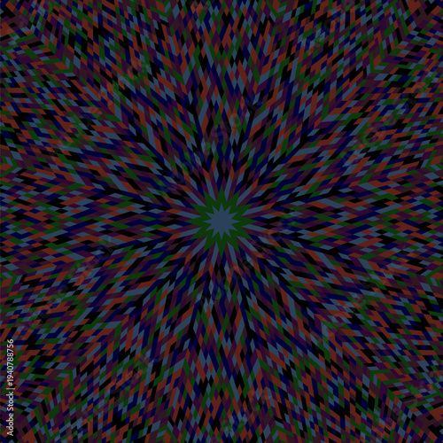 Geometrical dynamic abstract circular burst mosaic background design