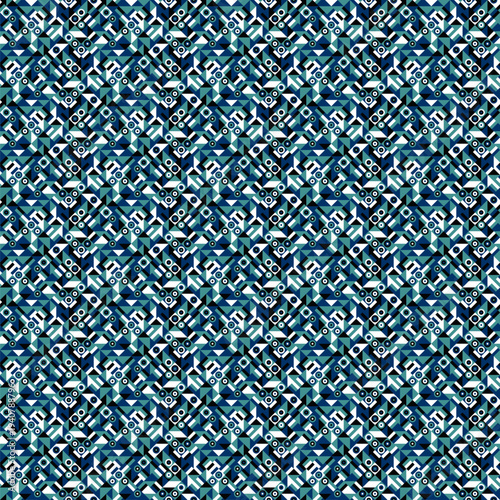 Abstract diagonal geometric pattern background - seamless vector design with four colors