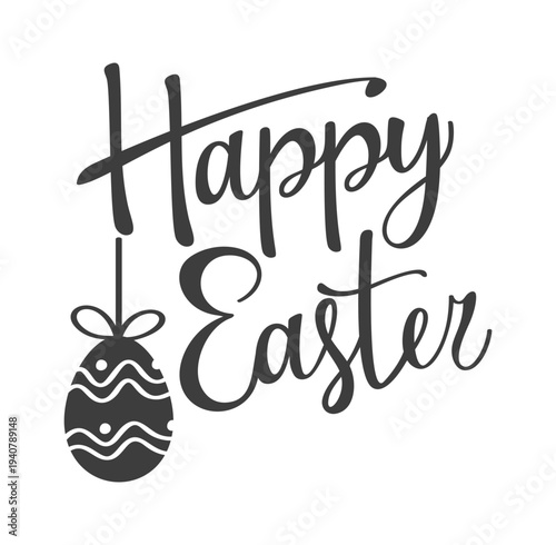 Happy Easter handwritten typography lettering