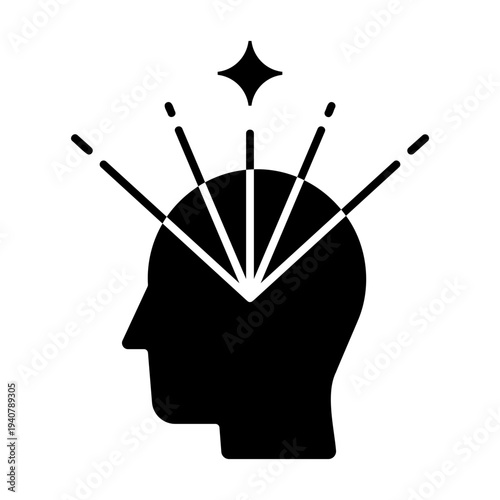 Light ray inside head