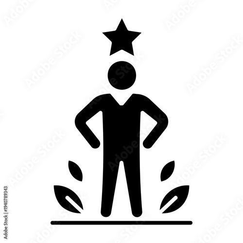 Person outline standing straight