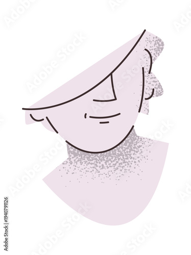 Antique Greek sculpture bust design