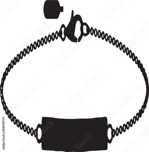 Stackable Geometric Bangle Silhouettes Thin Vector