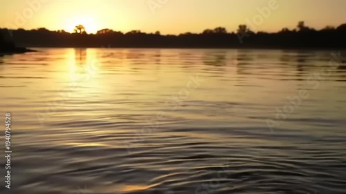 Wallpaper Mural Sunrise over calm river water landscape. Torontodigital.ca