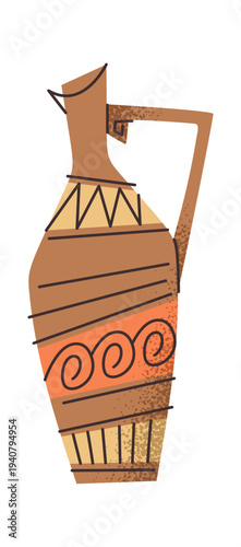 Traditional ancient Greek pottery amphora