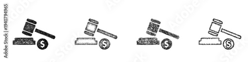 Sketch sanctions icon design set