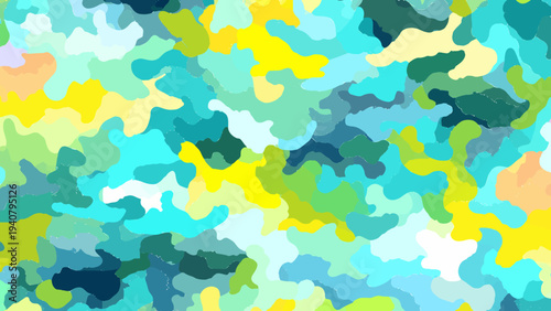 Seamless camouflage pattern brush stroke hand pain illustration design element