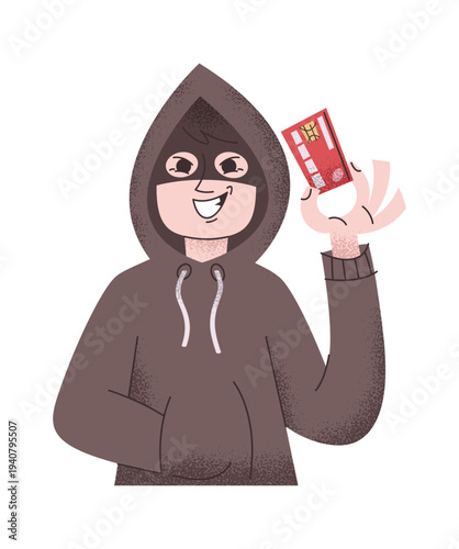 Cyber thief with stolen card