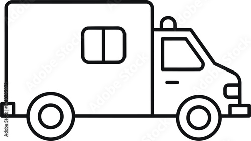 Ambulance vehicle on white background for emergency medical transport