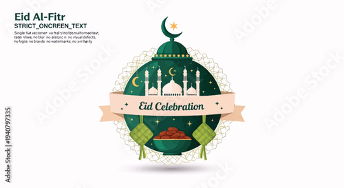 Eid Mubarak Family Celebration in a Bright Living Room with Lights