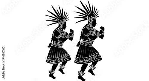 Traditional Dancers in Cultural Attire Performing.