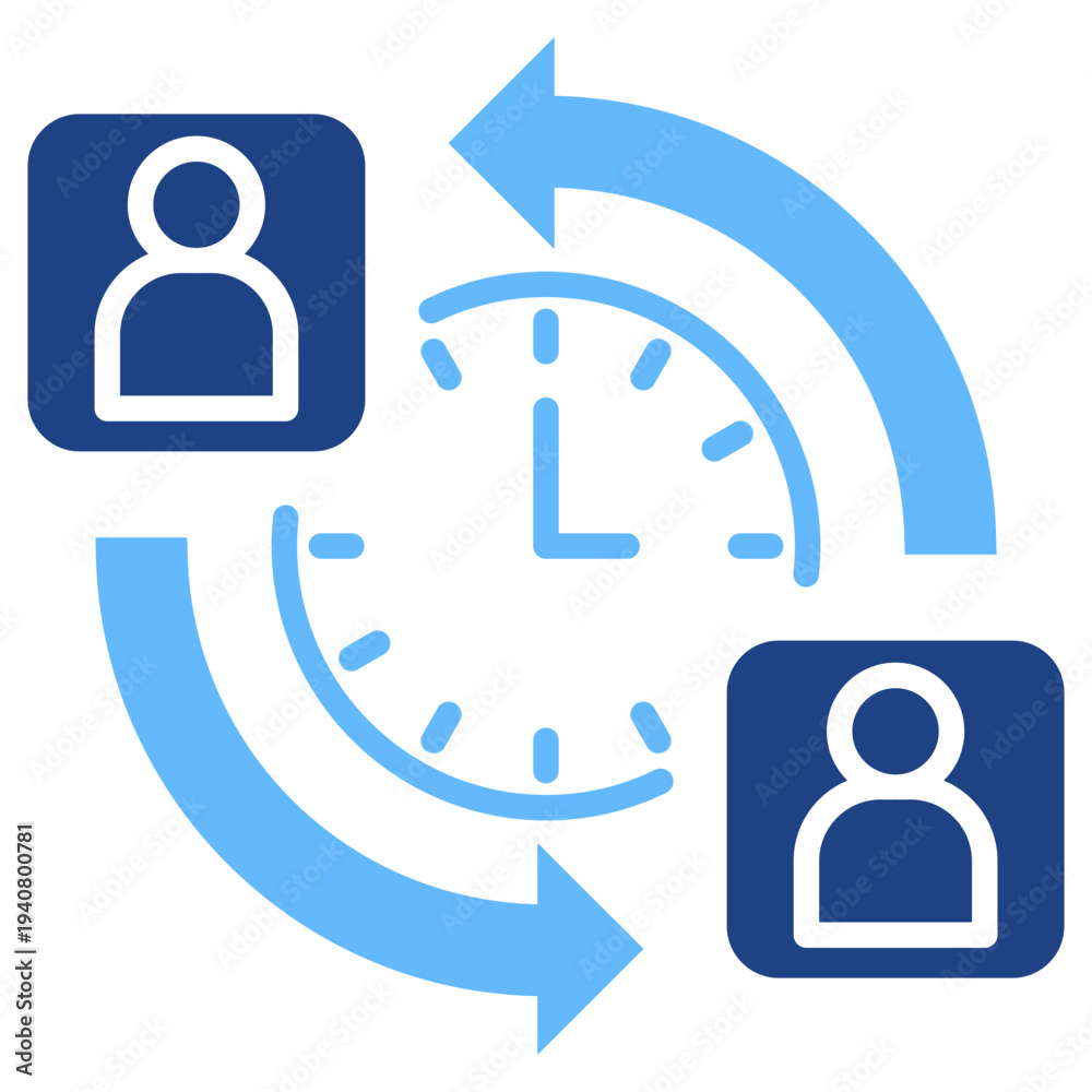 Fototapeta premium Shift Schedule glyph color icon