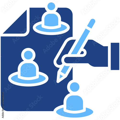 Workforce Planning glyph color icon
