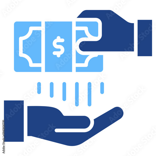 Payroll System glyph color icon