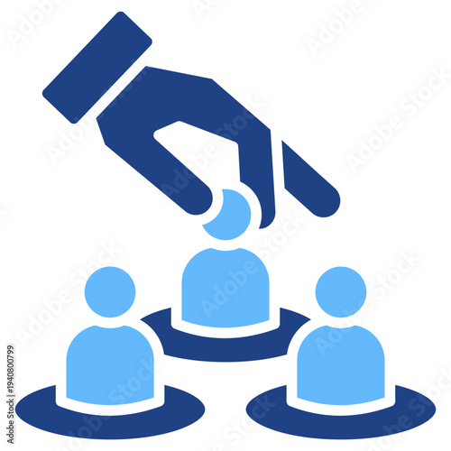 Hiring Process glyph color icon