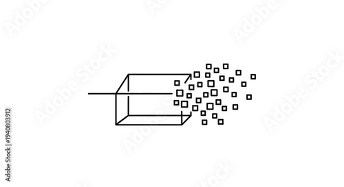 Sugar Cubes Spilling from Open Box.