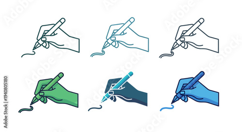 Hands holding pens in various colors and styles, showcasing creativity and artistry from different perspectives.