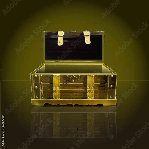 Treasure Box Design Elements Vector Illustration
