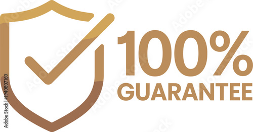 Gold 100 Percent Satisfaction Guarantee Label