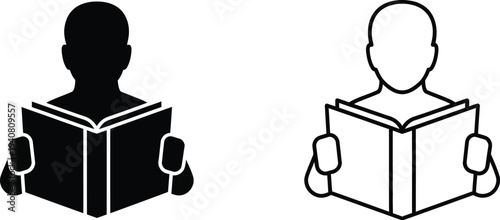 Contrasting duality human figures emerging from boxes isolated on transparent background, Vector