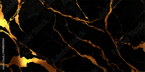 Black and gold marble texture background with natural stone veins and breccia marble tile style, dark luxury marble surface for ceramic wall tiles and floor tiles, elegant golden pattern backdrop 