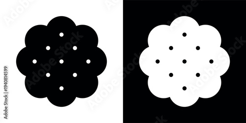 Cookie icon. Symbol for storing files, memory, or information on the web. Food or baked goods. A product of cooking, a chef, or a pastry chef. Vector icon.