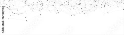 Abstract technology background with dots connected by lines forming a minimalist mesh and plexus shape. Futuristic digital network design for data, science, innovation, and modern web projects.