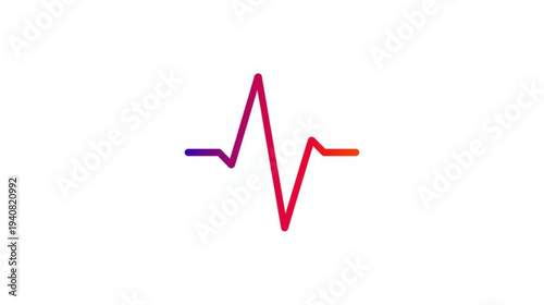 Vibrant heartbeat line in purple, pink, and orange hues