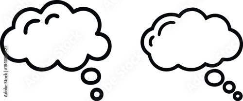 Black and white abstract cartoon speech bubble vector illustration