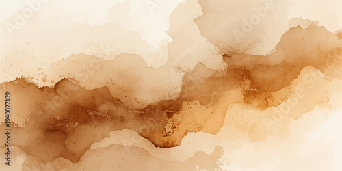 Abstract earthy tones create a mesmerizing watercolor painting, conveying the raw beauty and complexity of abstract art. the artwork depicts a visual representation of rich.