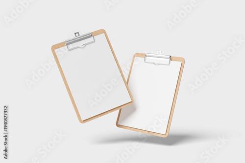 Blank clipboard for mockup - 3D Rendering