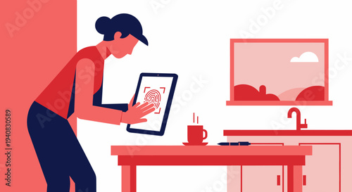 Woman Painting Digital Art.