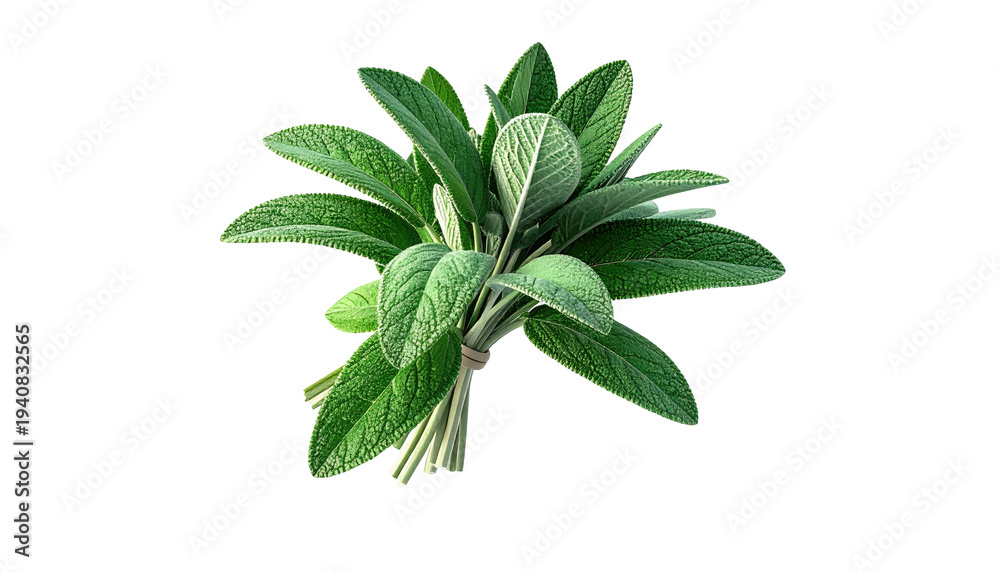 Obraz premium A bundle of fresh, leafy green herbs tied together on a black background